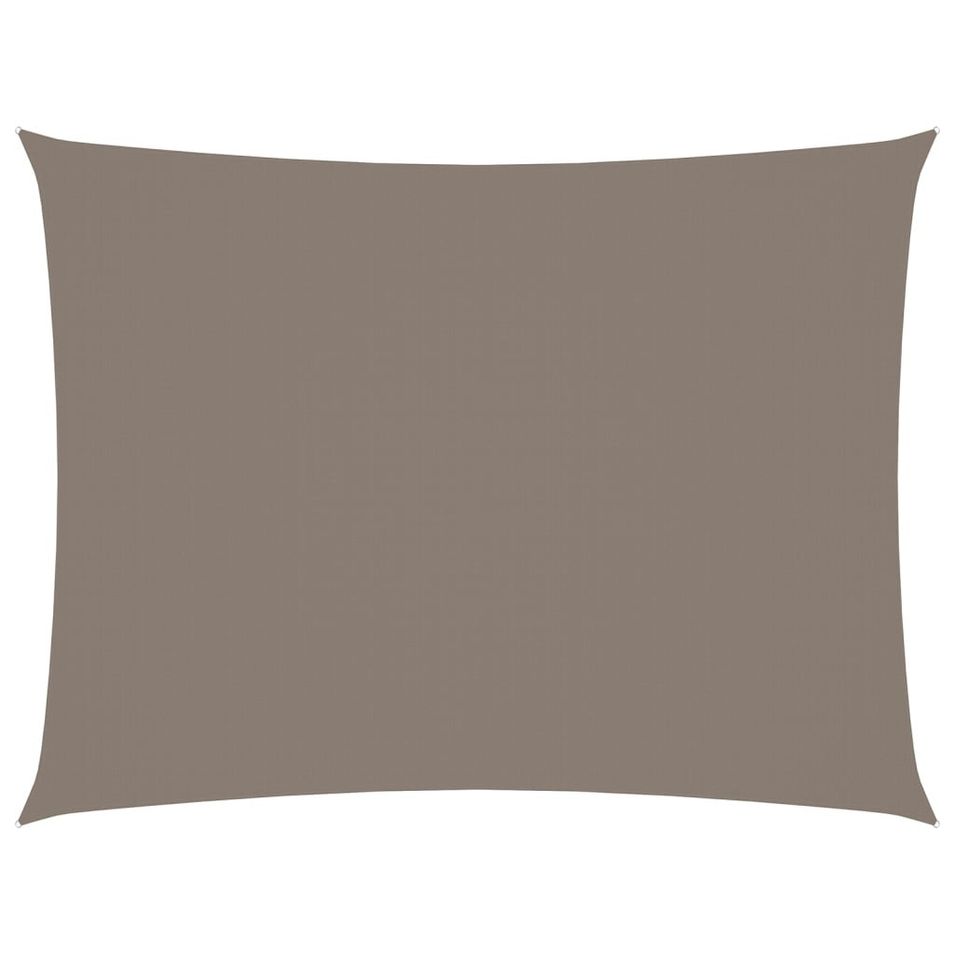 Voile de parasol Tissu Oxford rectangulaire 2x3,5 m Taupe - Photo n°1