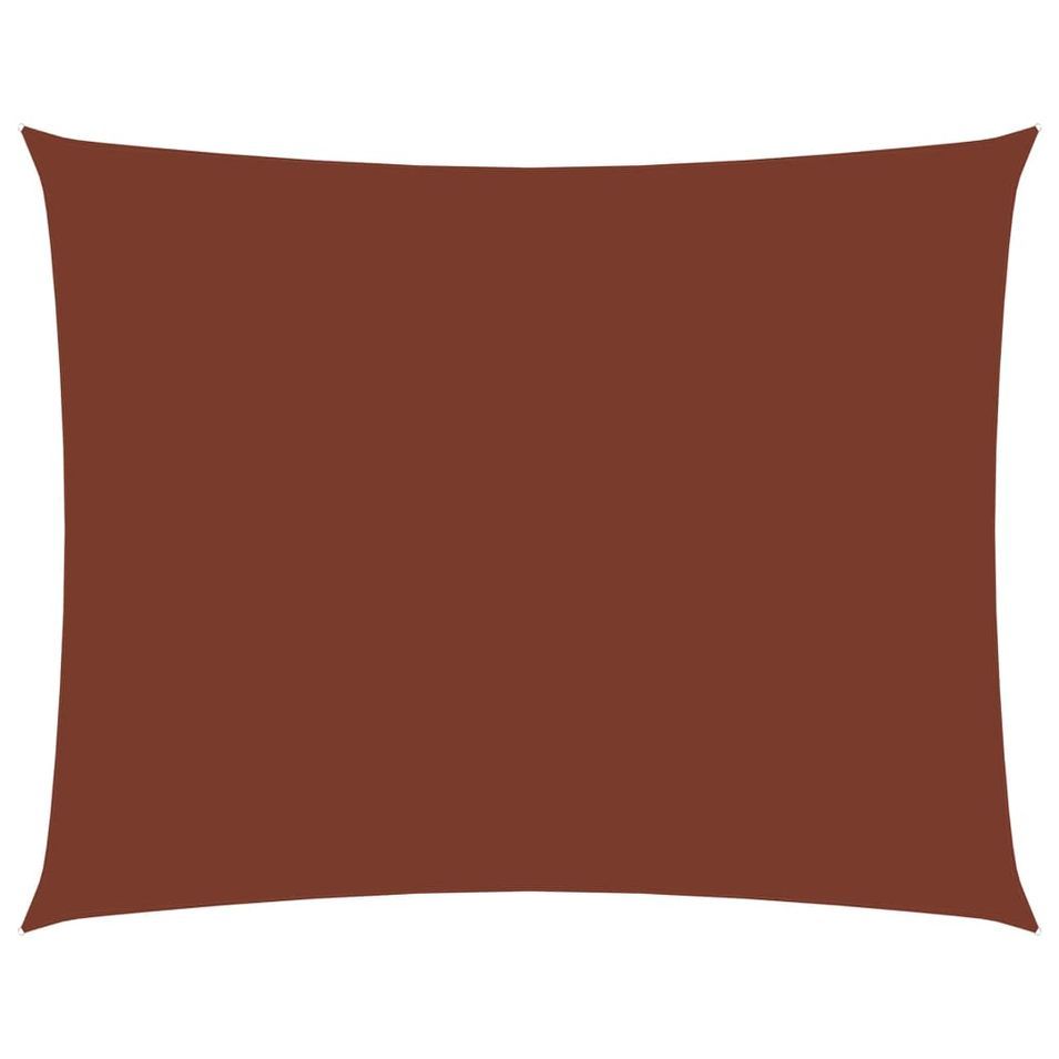 Voile de parasol Tissu Oxford rectangulaire 2x3,5 m Terre cuite - Photo n°1