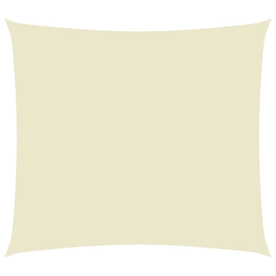 Voile de parasol Tissu Oxford rectangulaire 2x3 m Crème - Photo n°1