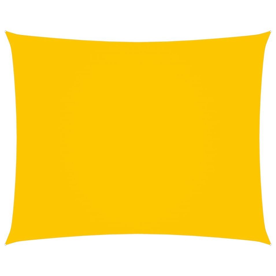 Voile de parasol Tissu Oxford rectangulaire 2x3 m Jaune - Photo n°1