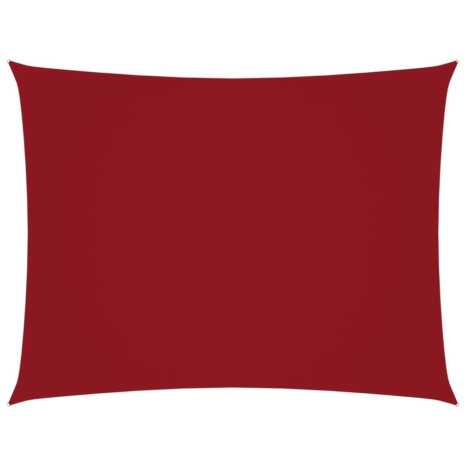 Voile de parasol Tissu Oxford rectangulaire 2x3 m Rouge - Photo n°1