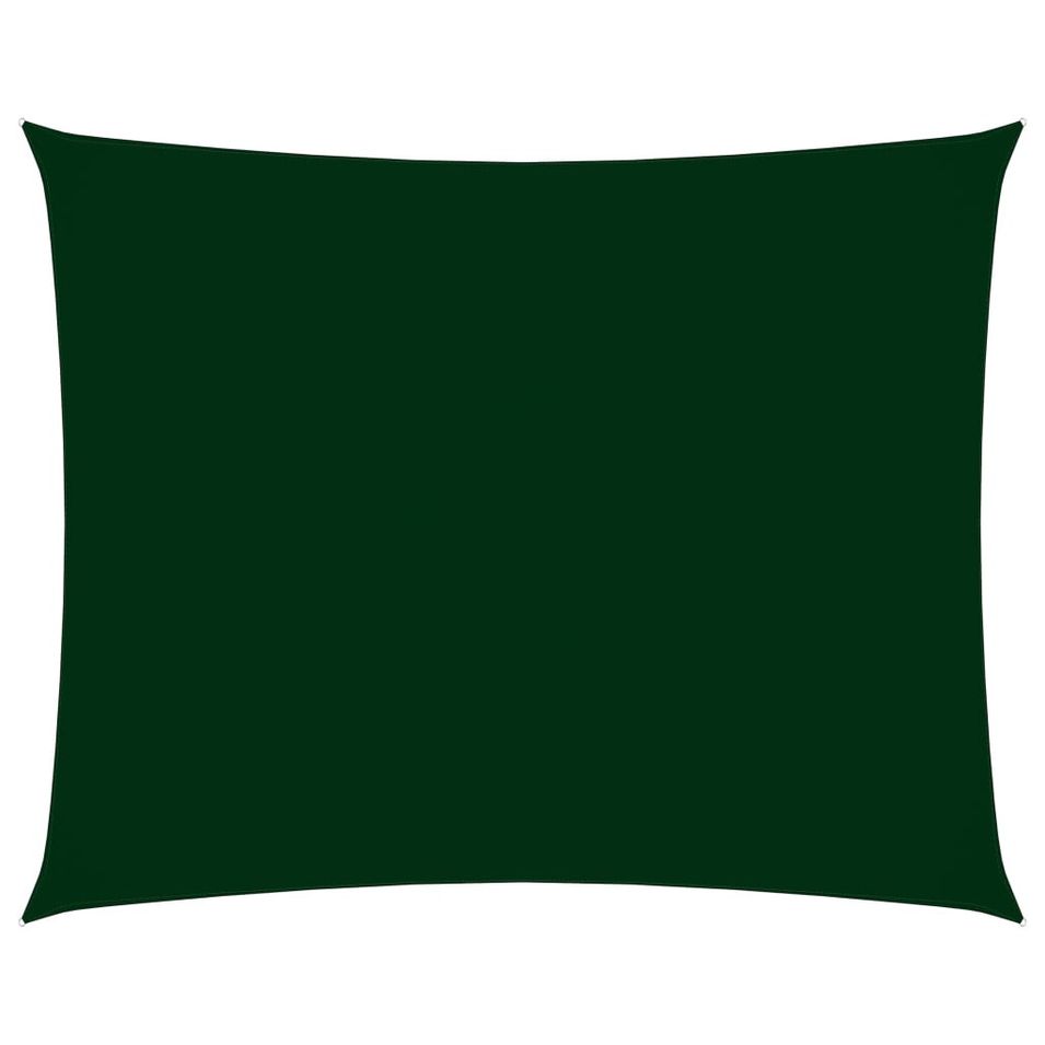 Voile de parasol Tissu Oxford rectangulaire 2x3 m Vert foncé - Photo n°1