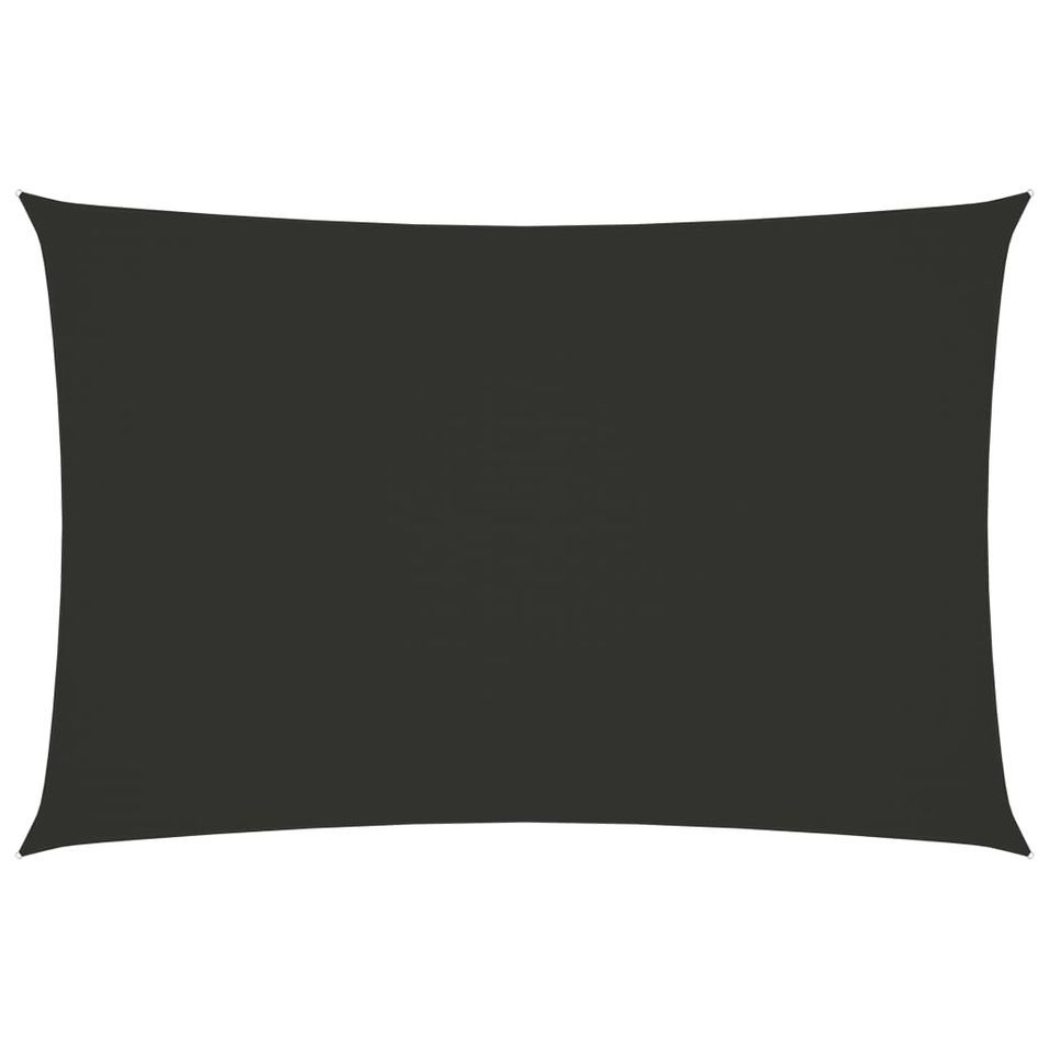 Voile de parasol Tissu Oxford rectangulaire 2x4,5 m Anthracite - Photo n°1