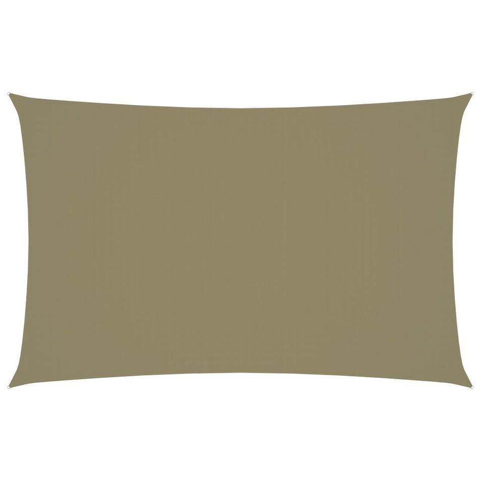 Voile de parasol Tissu Oxford rectangulaire 2x4,5 m Beige - Photo n°1