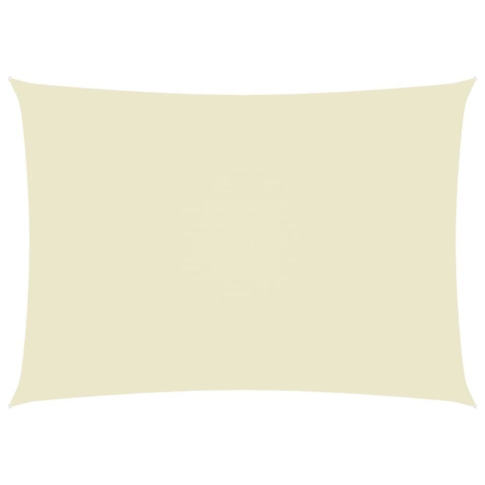 Voile de parasol Tissu Oxford rectangulaire 2x4,5 m Crème - Photo n°1