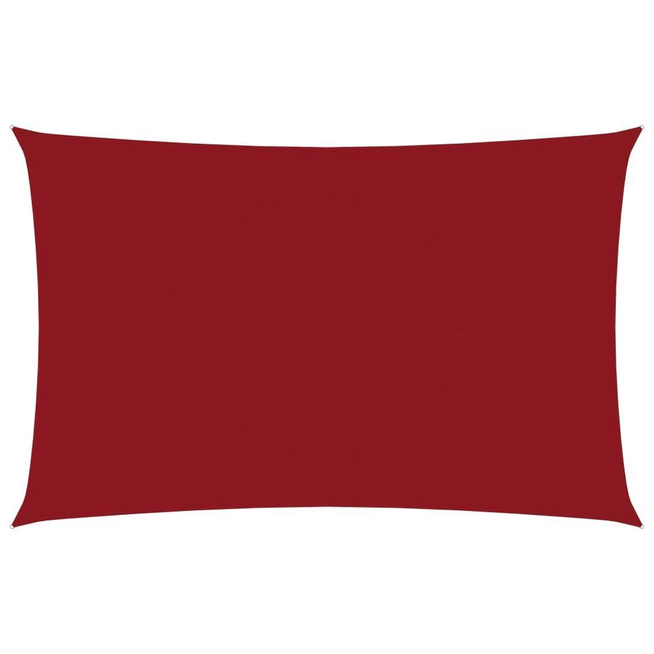 Voile de parasol Tissu Oxford rectangulaire 2x4,5 m Rouge - Photo n°1