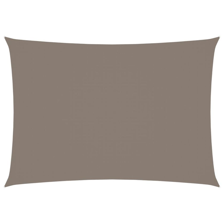 Voile de parasol Tissu Oxford rectangulaire 2x4,5 m Taupe - Photo n°1