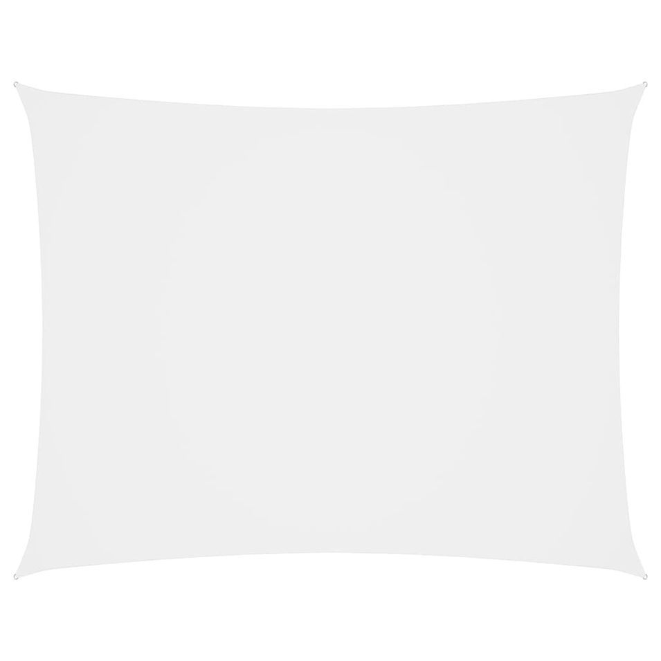 Voile de parasol Tissu Oxford rectangulaire 2x4 m Blanc - Photo n°1