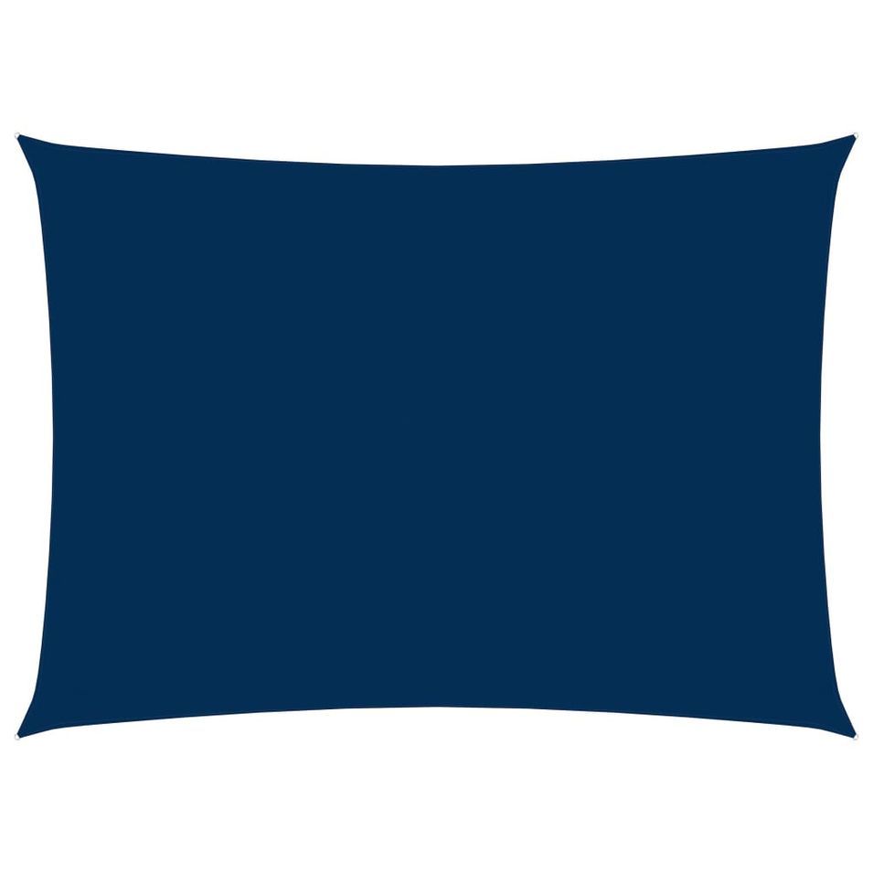 Voile de parasol Tissu Oxford rectangulaire 2x4 m Bleu - Photo n°1
