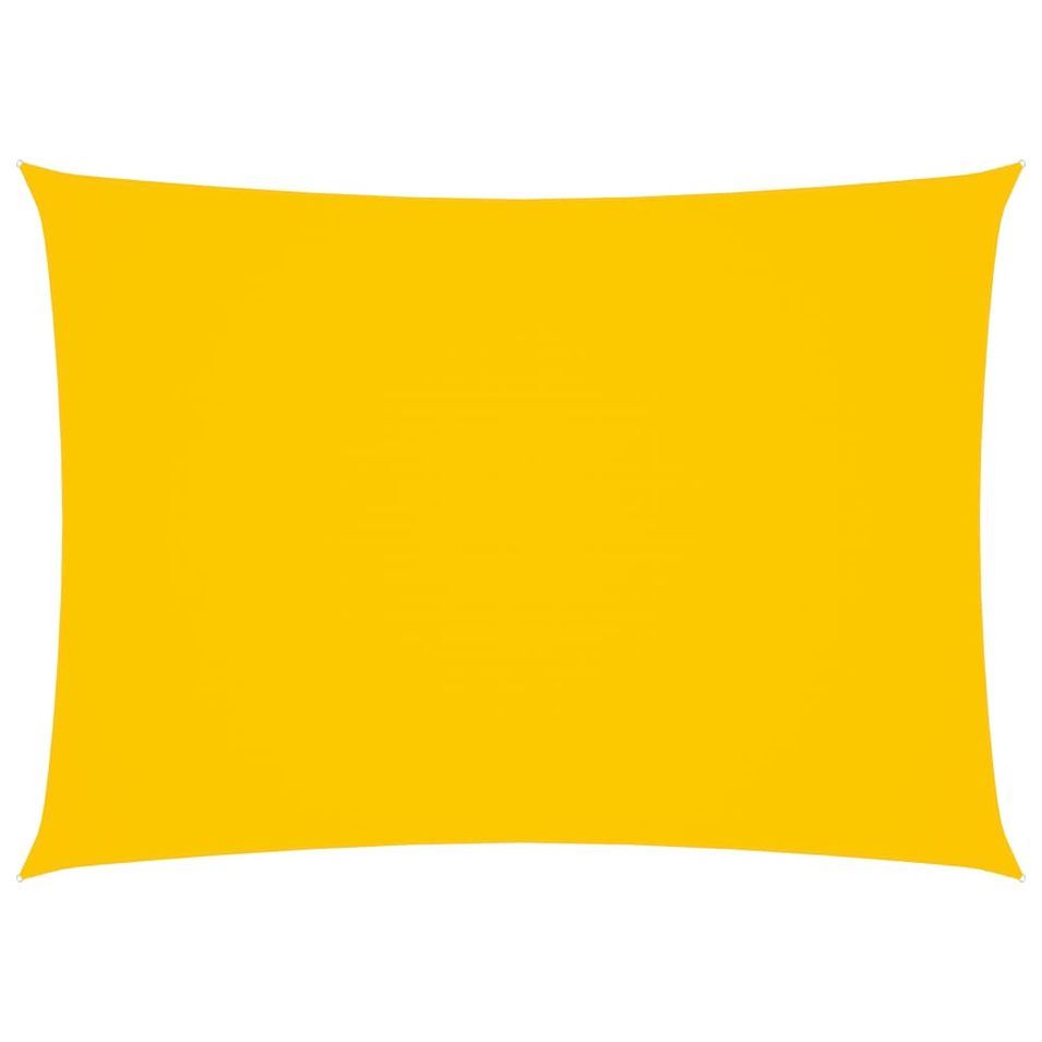 Voile de parasol Tissu Oxford rectangulaire 2x4 m Jaune - Photo n°1