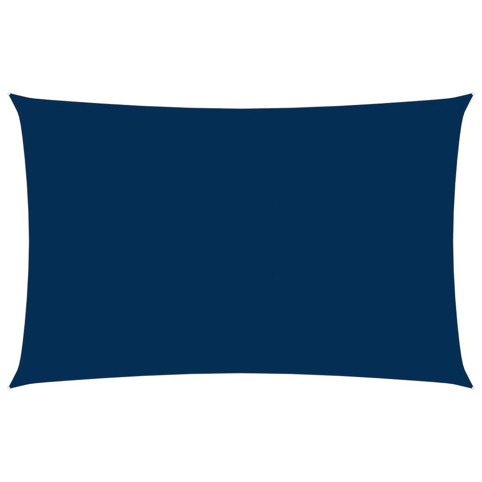 Voile de parasol Tissu Oxford rectangulaire 2x5 m Bleu - Photo n°1