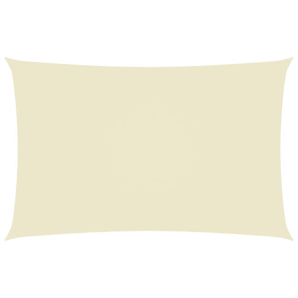 Voile de parasol Tissu Oxford rectangulaire 2x5 m Crème - Photo n°1