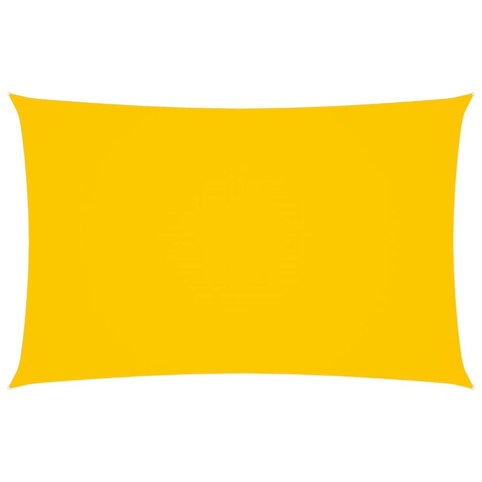 Voile de parasol Tissu Oxford rectangulaire 2x5 m Jaune - Photo n°1