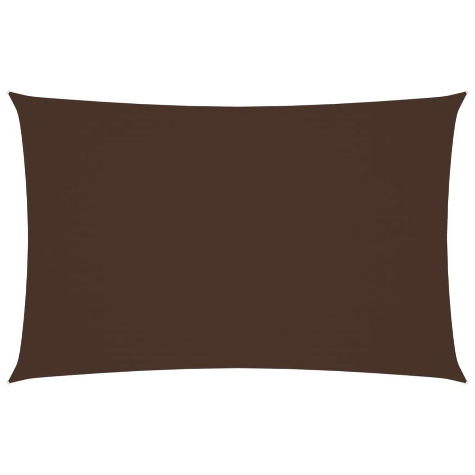 Voile de parasol Tissu Oxford rectangulaire 2x5 m Marron - Photo n°1