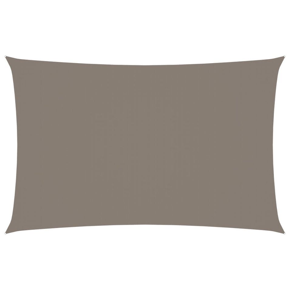 Voile de parasol Tissu Oxford rectangulaire 2x5 m Taupe - Photo n°1