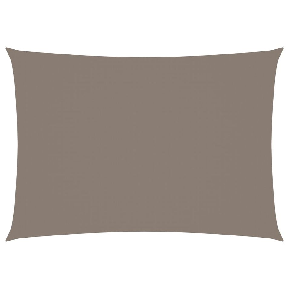 Voile de parasol Tissu Oxford rectangulaire 3,5x5 m Taupe - Photo n°1