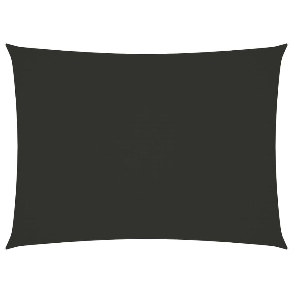 Voile de parasol Tissu Oxford rectangulaire 3x4,5 m Anthracite - Photo n°1