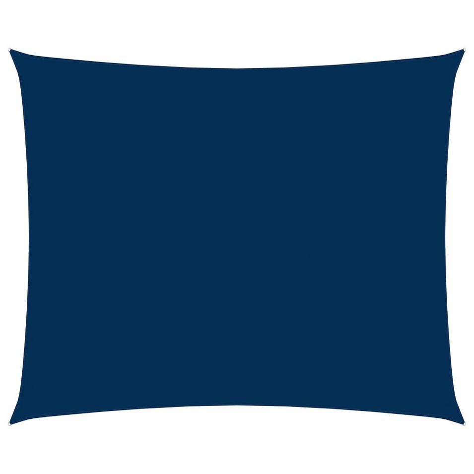 Voile de parasol Tissu Oxford rectangulaire 3x4,5 m Bleu - Photo n°1