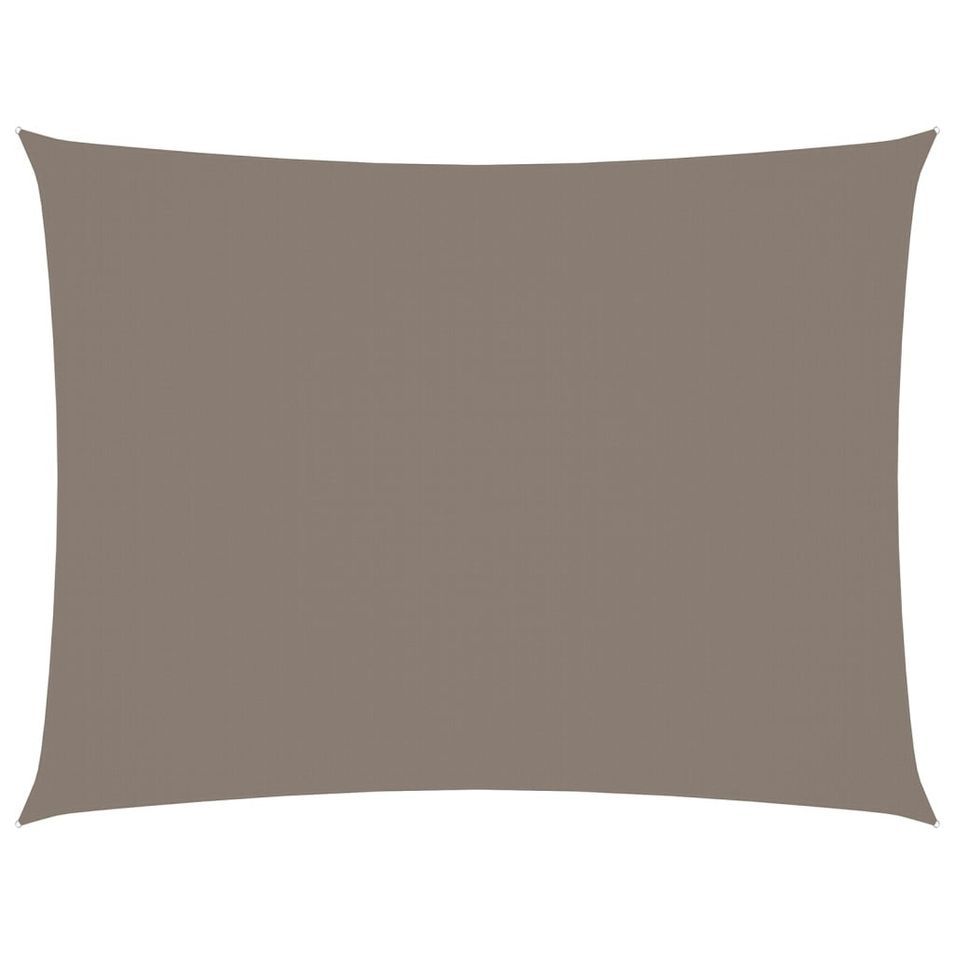 Voile de parasol Tissu Oxford rectangulaire 3x4,5 m Taupe - Photo n°1