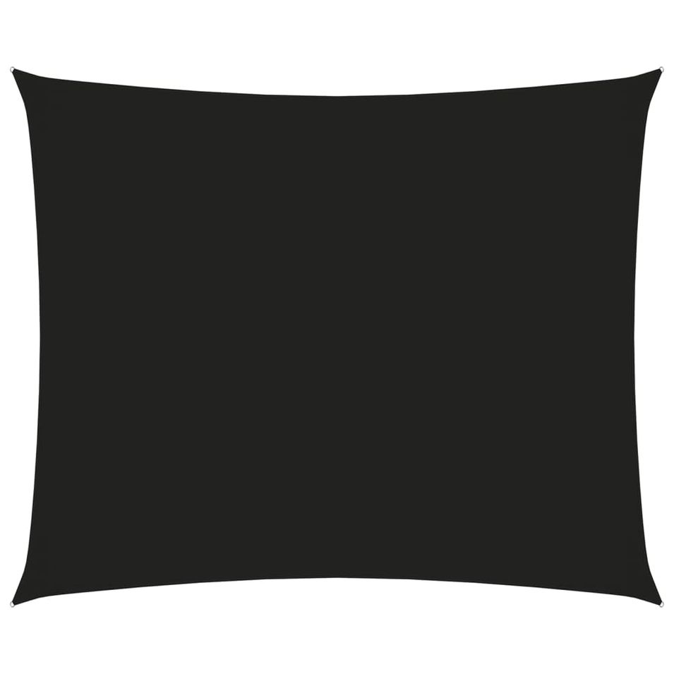 Voile de parasol Tissu Oxford rectangulaire 3x4 m Noir - Photo n°1