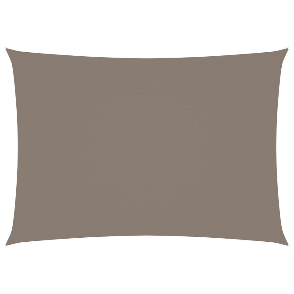 Voile de parasol Tissu Oxford rectangulaire 3x4 m Taupe - Photo n°1
