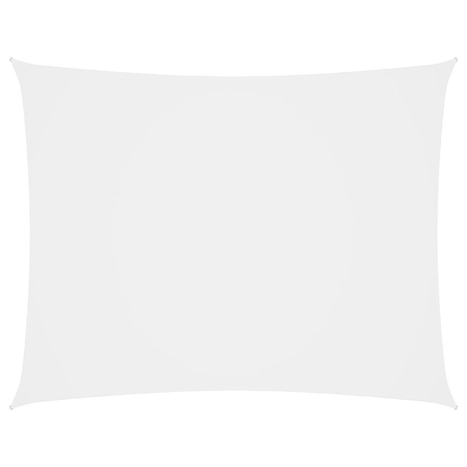 Voile de parasol Tissu Oxford rectangulaire 3x5 m Blanc - Photo n°1