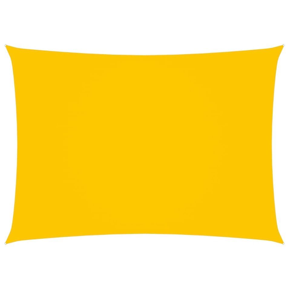 Voile de parasol Tissu Oxford rectangulaire 3x5 m Jaune - Photo n°1