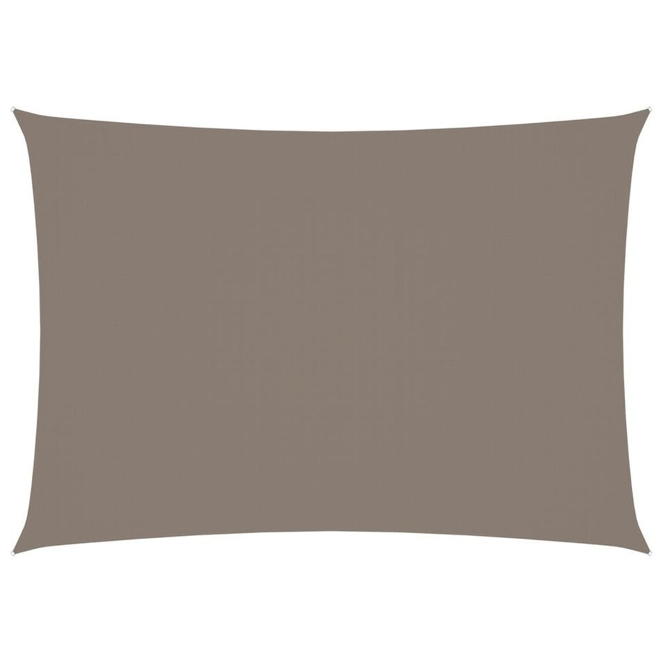 Voile de parasol Tissu Oxford rectangulaire 3x5 m Taupe - Photo n°1