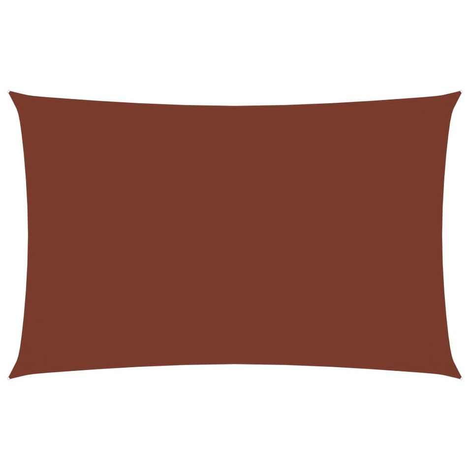 Voile de parasol Tissu Oxford rectangulaire 3x5 m Terre cuite - Photo n°1