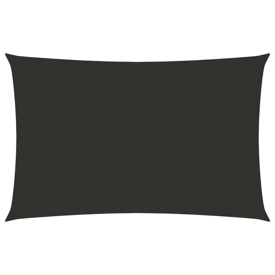 Voile de parasol Tissu Oxford rectangulaire 3x6 m Anthracite - Photo n°1