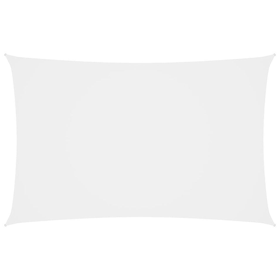 Voile de parasol Tissu Oxford rectangulaire 3x6 m Blanc - Photo n°1