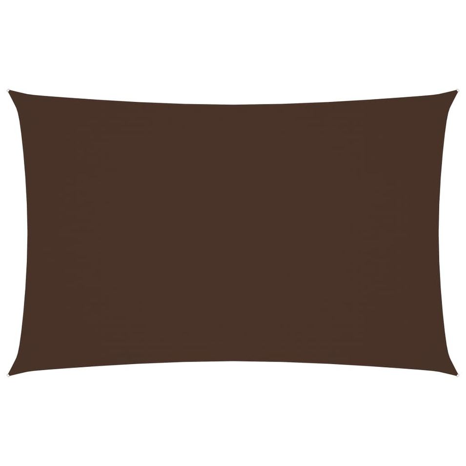 Voile de parasol Tissu Oxford rectangulaire 3x6 m Marron - Photo n°1