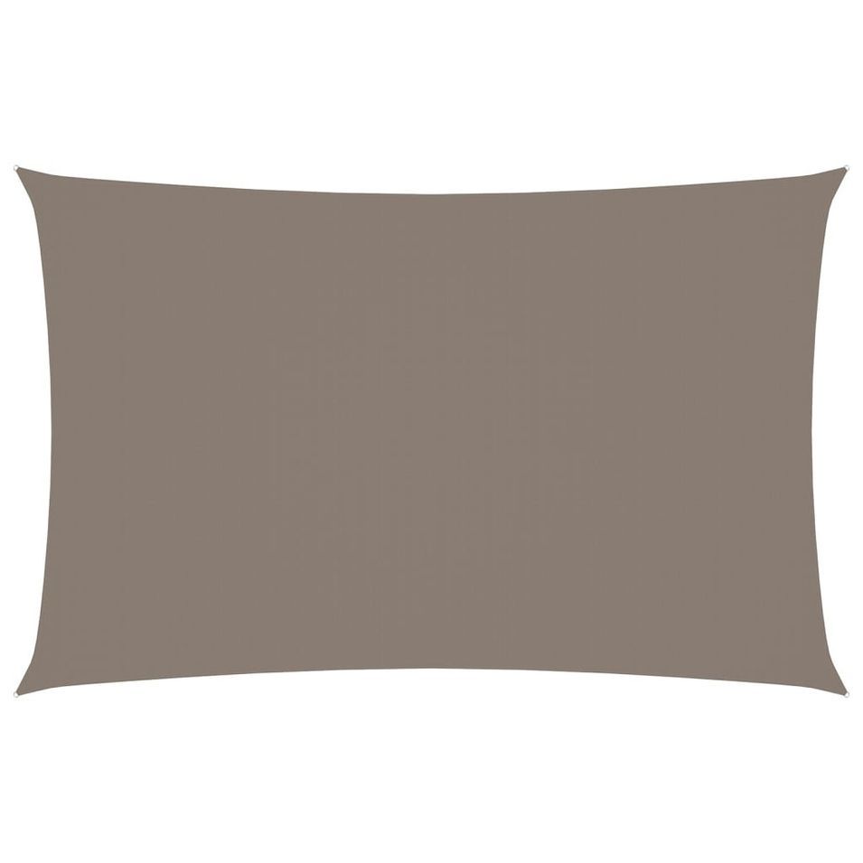 Voile de parasol Tissu Oxford rectangulaire 3x6 m Taupe - Photo n°1