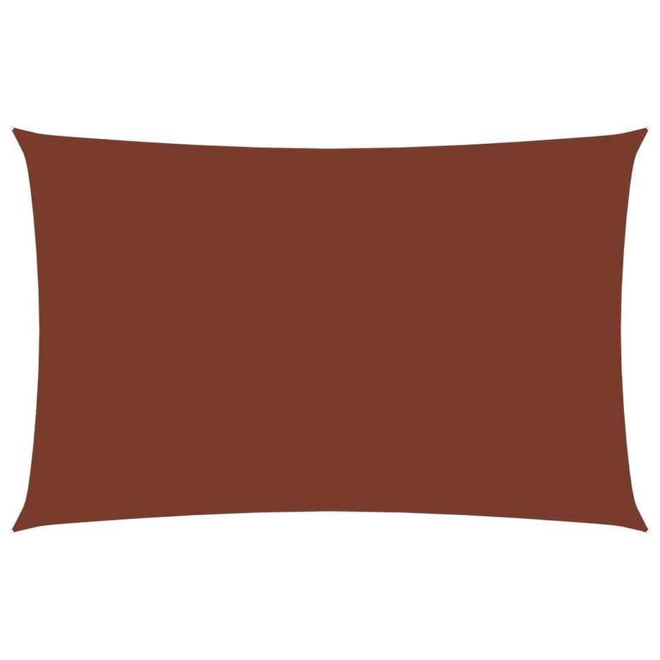 Voile de parasol Tissu Oxford rectangulaire 3x6 m Terre cuite - Photo n°1