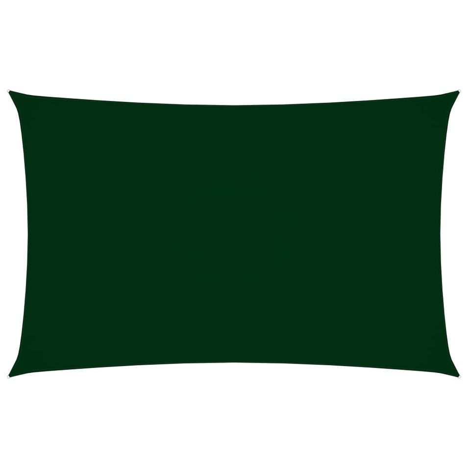 Voile de parasol Tissu Oxford rectangulaire 3x6 m Vert foncé - Photo n°1