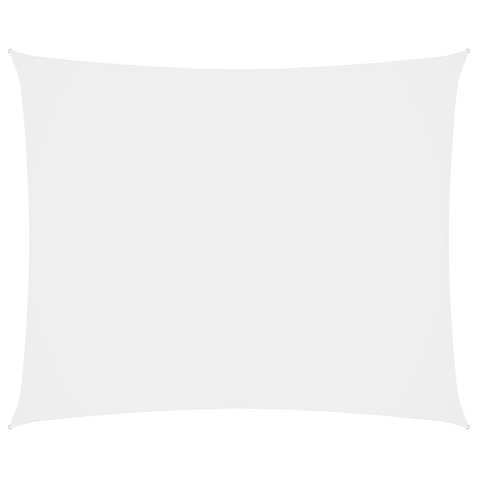 Voile de parasol Tissu Oxford rectangulaire 4x5 m Blanc - Photo n°1