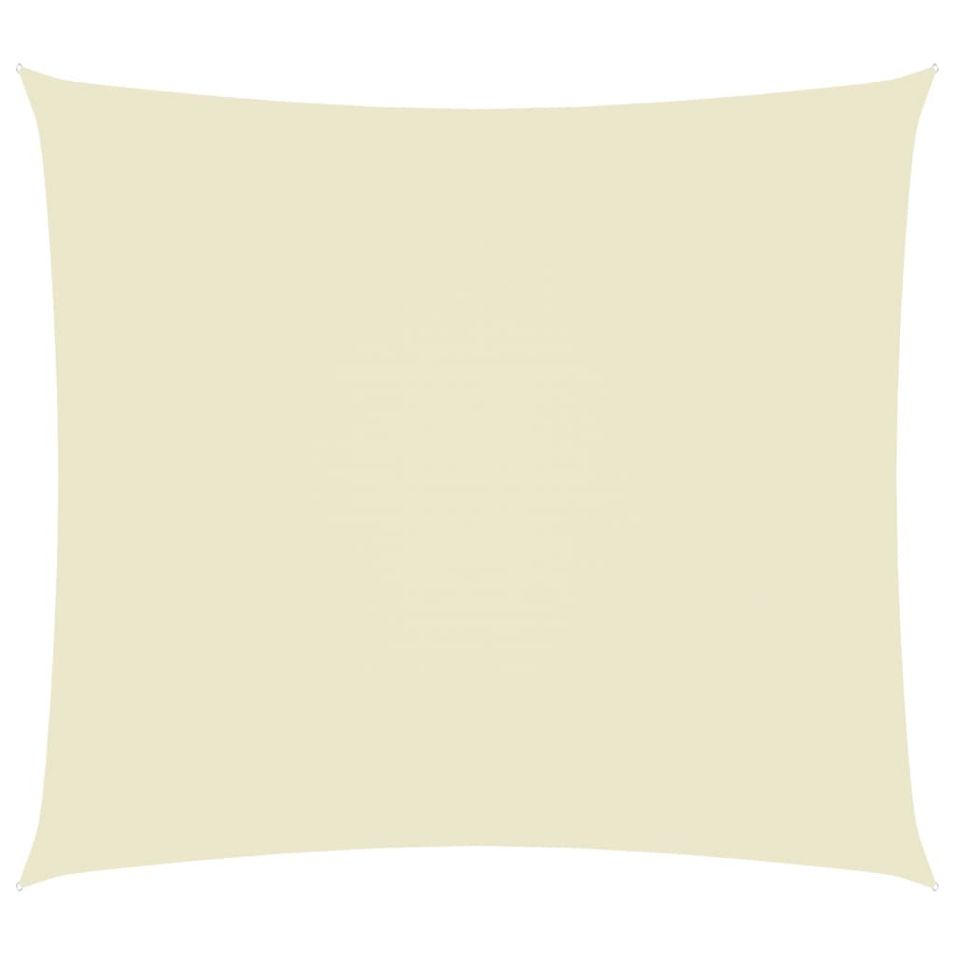 Voile de parasol Tissu Oxford rectangulaire 4x5 m Crème - Photo n°1