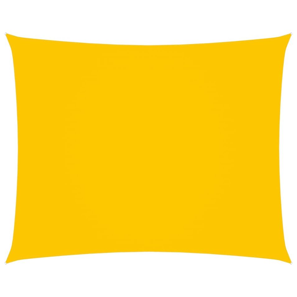 Voile de parasol Tissu Oxford rectangulaire 4x5 m Jaune - Photo n°1