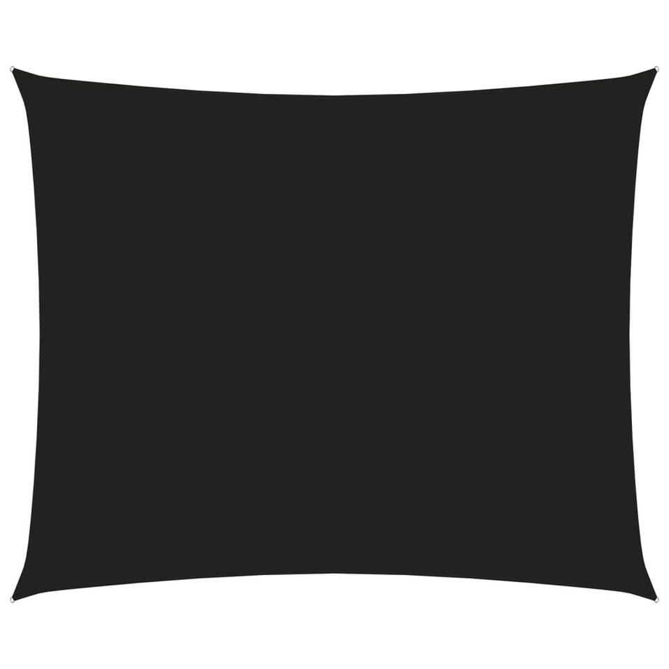 Voile de parasol Tissu Oxford rectangulaire 4x5 m Noir - Photo n°1