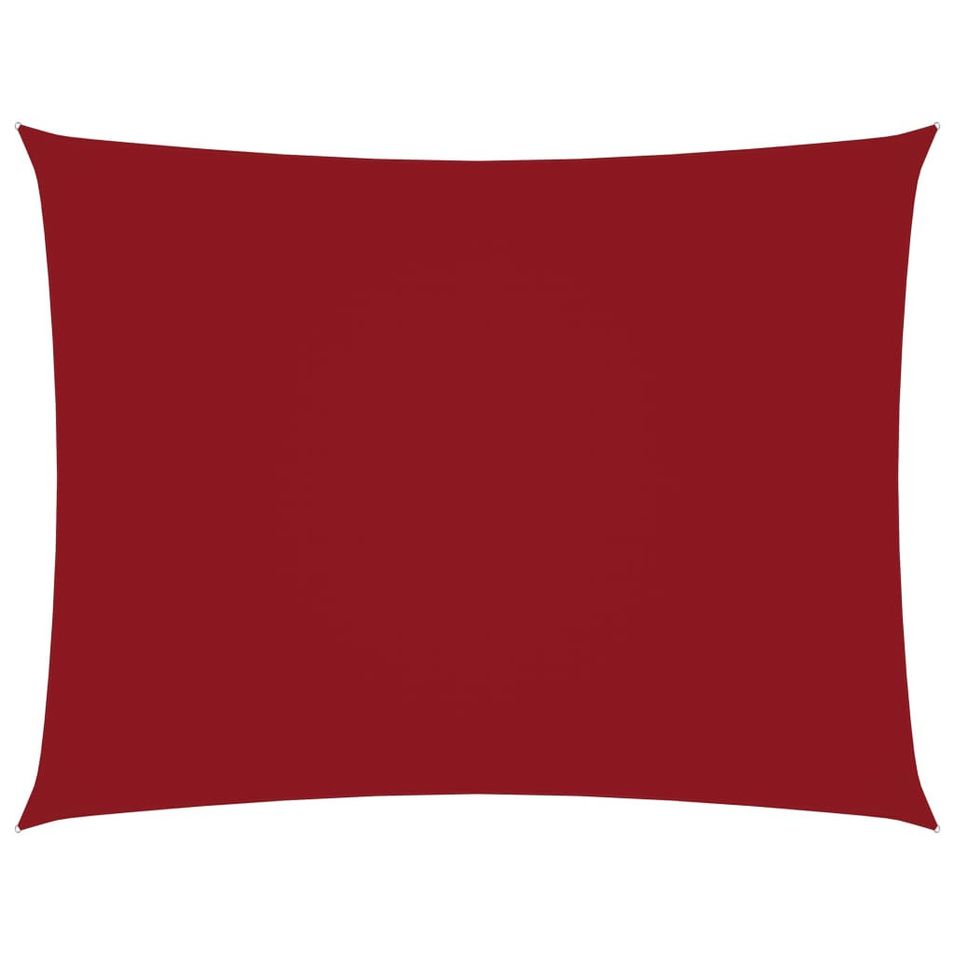Voile de parasol Tissu Oxford rectangulaire 4x5 m Rouge - Photo n°1