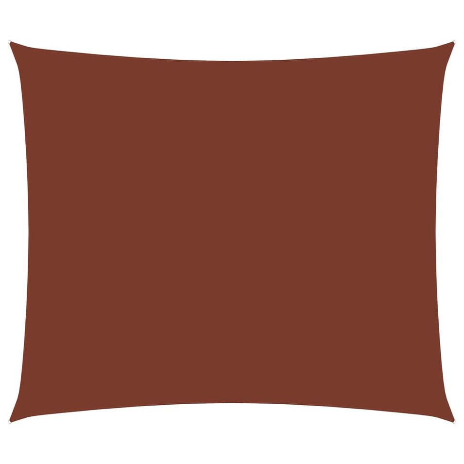 Voile de parasol Tissu Oxford rectangulaire 4x5 m Terre cuite - Photo n°1