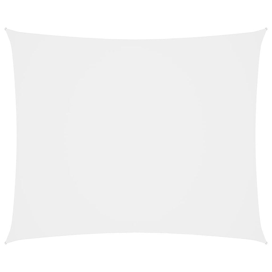 Voile de parasol Tissu Oxford rectangulaire 4x6 m Blanc - Photo n°1
