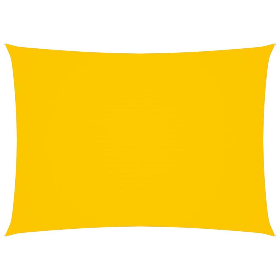 Voile de parasol Tissu Oxford rectangulaire 4x6 m Jaune - Photo n°1