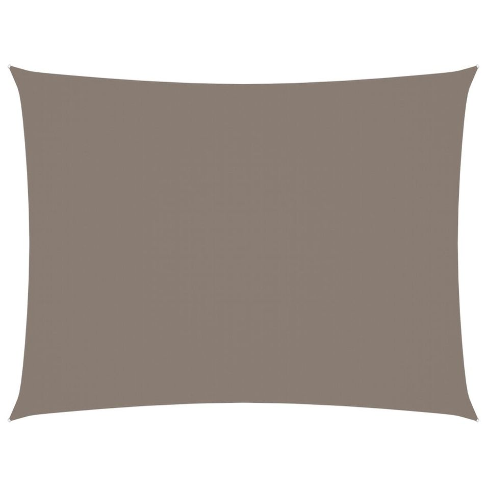 Voile de parasol Tissu Oxford rectangulaire 4x6 m Taupe - Photo n°1