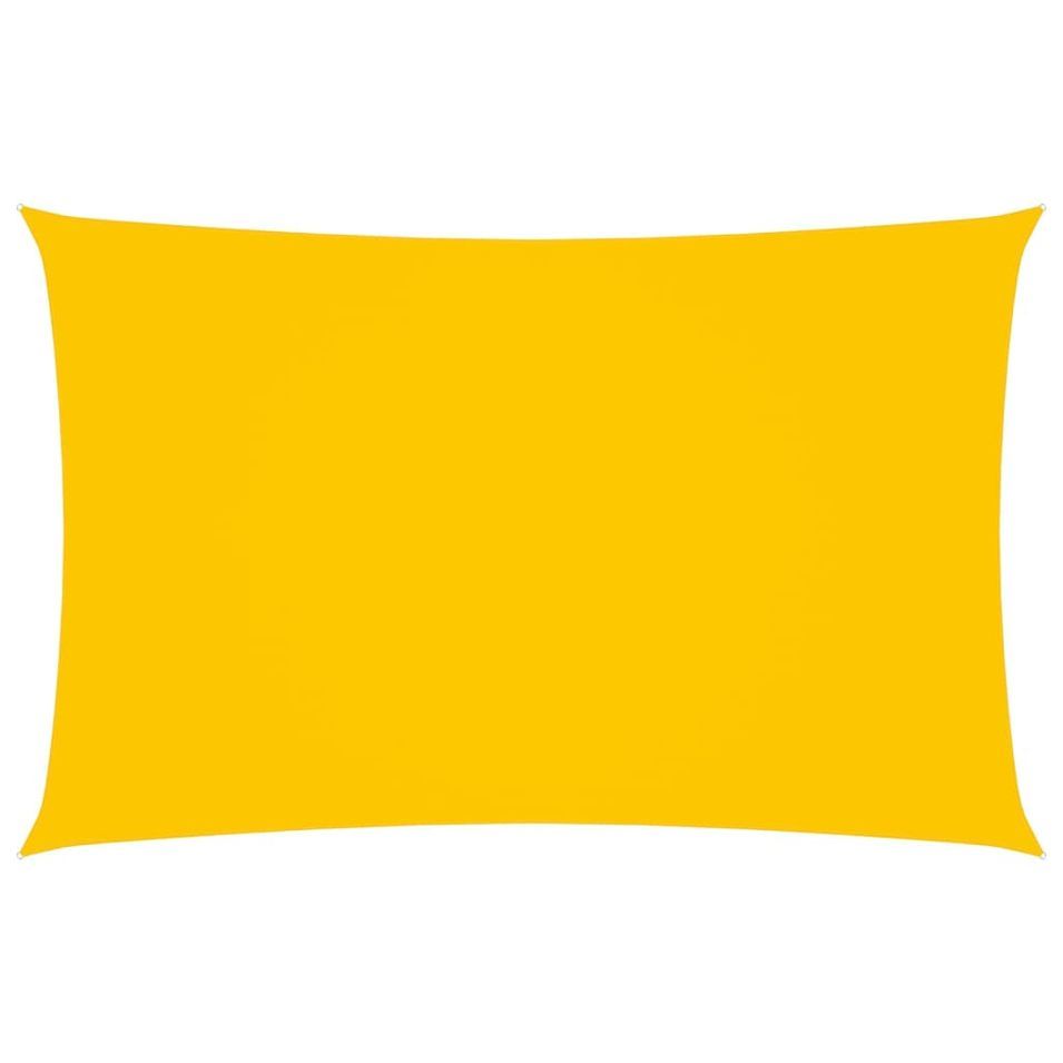Voile de parasol Tissu Oxford rectangulaire 4x7 m Jaune - Photo n°1