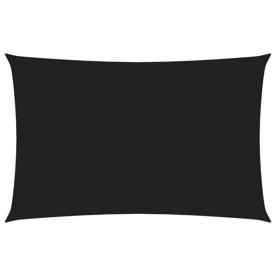 Voile de parasol Tissu Oxford rectangulaire 4x7 m Noir - Photo n°1
