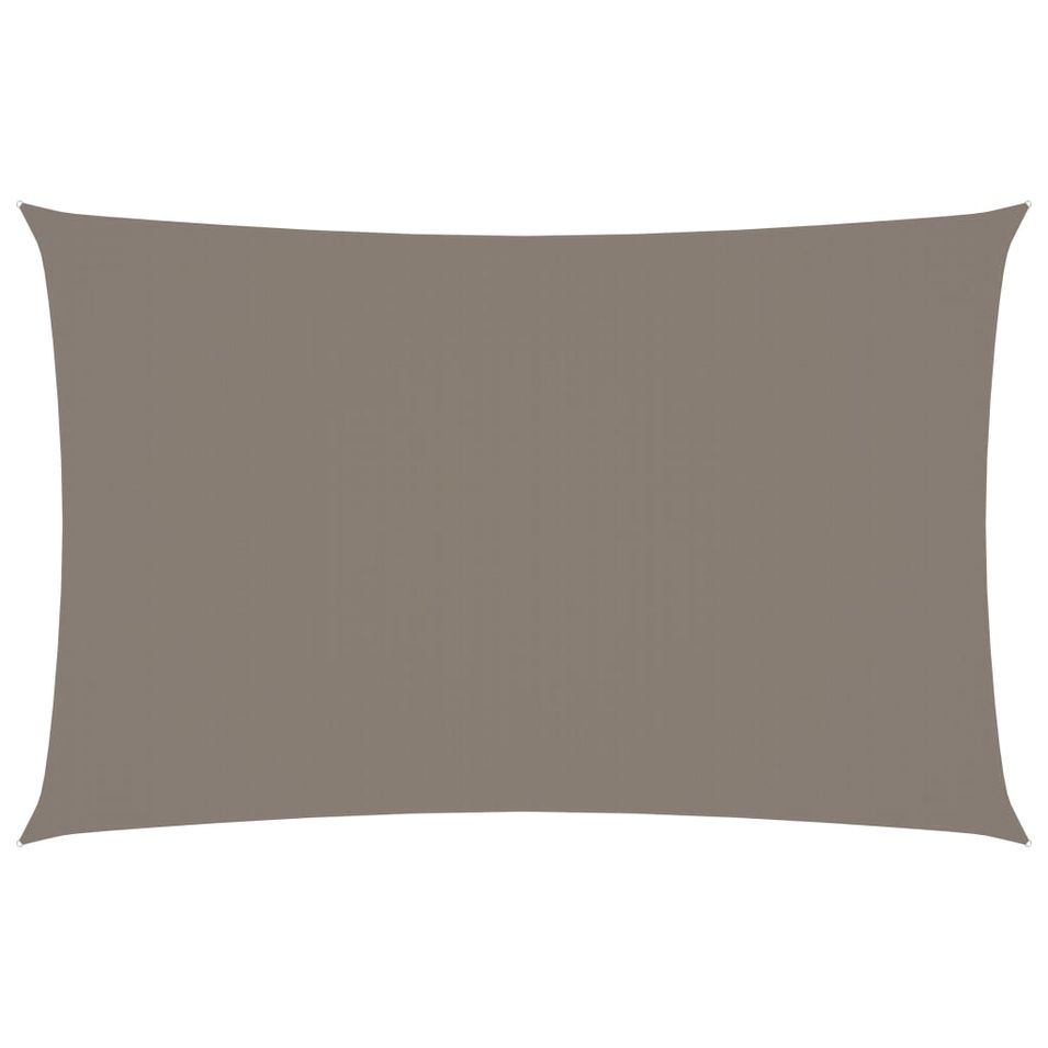 Voile de parasol Tissu Oxford rectangulaire 4x7 m Taupe - Photo n°1
