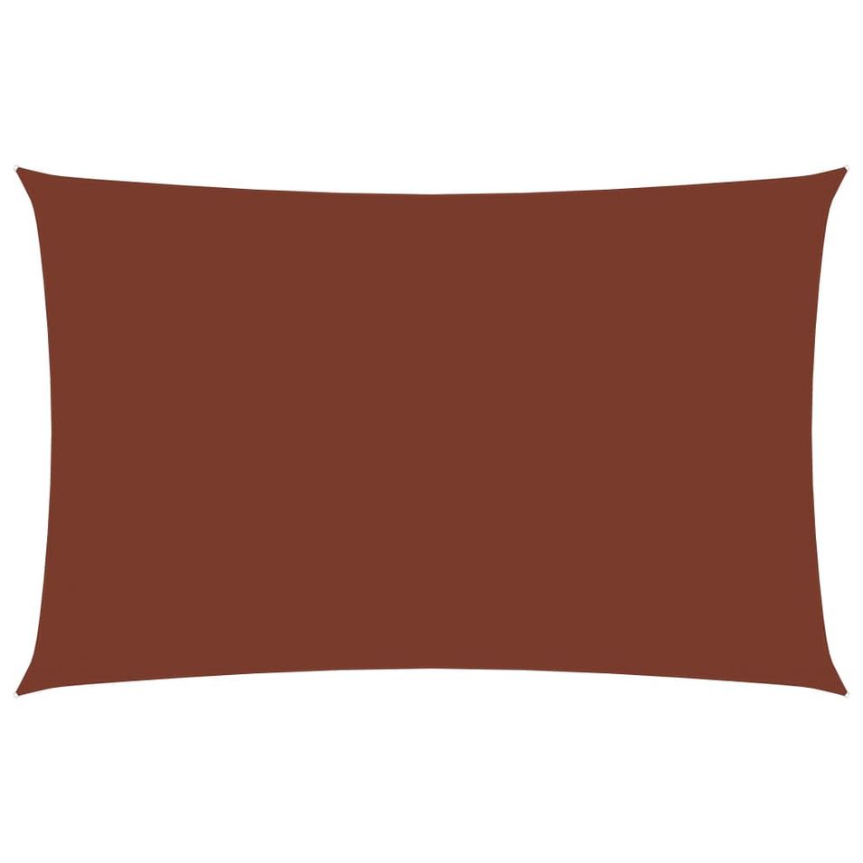 Voile de parasol Tissu Oxford rectangulaire 4x7 m Terre cuite - Photo n°1