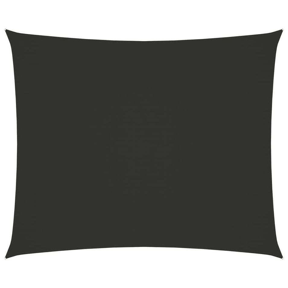 Voile de parasol Tissu Oxford rectangulaire 5x6 m Anthracite - Photo n°1