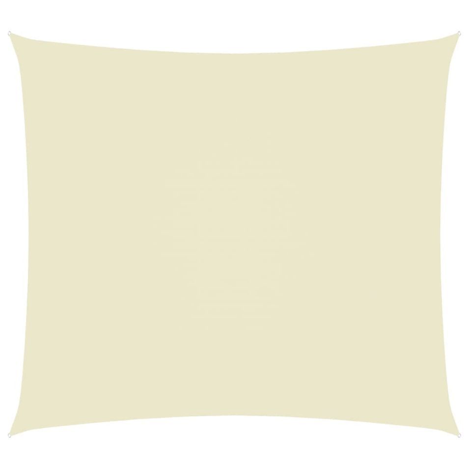 Voile de parasol Tissu Oxford rectangulaire 5x6 m Crème - Photo n°1